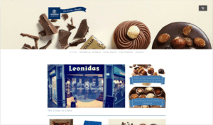 Capture du visuel du site internet Emotion Chocolat Leonidas