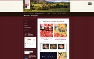 Page d'accueil du site internet La Boucherie de Lacanau